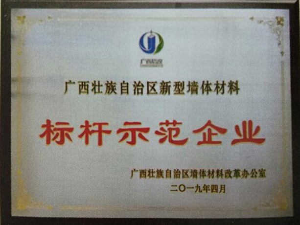 廣西壯族自治區新型墻體材料標桿示范企業