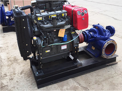 莱西300S58_A柴油转动_大型中开双吸泵-大流量高扬程清水离心泵抽水机