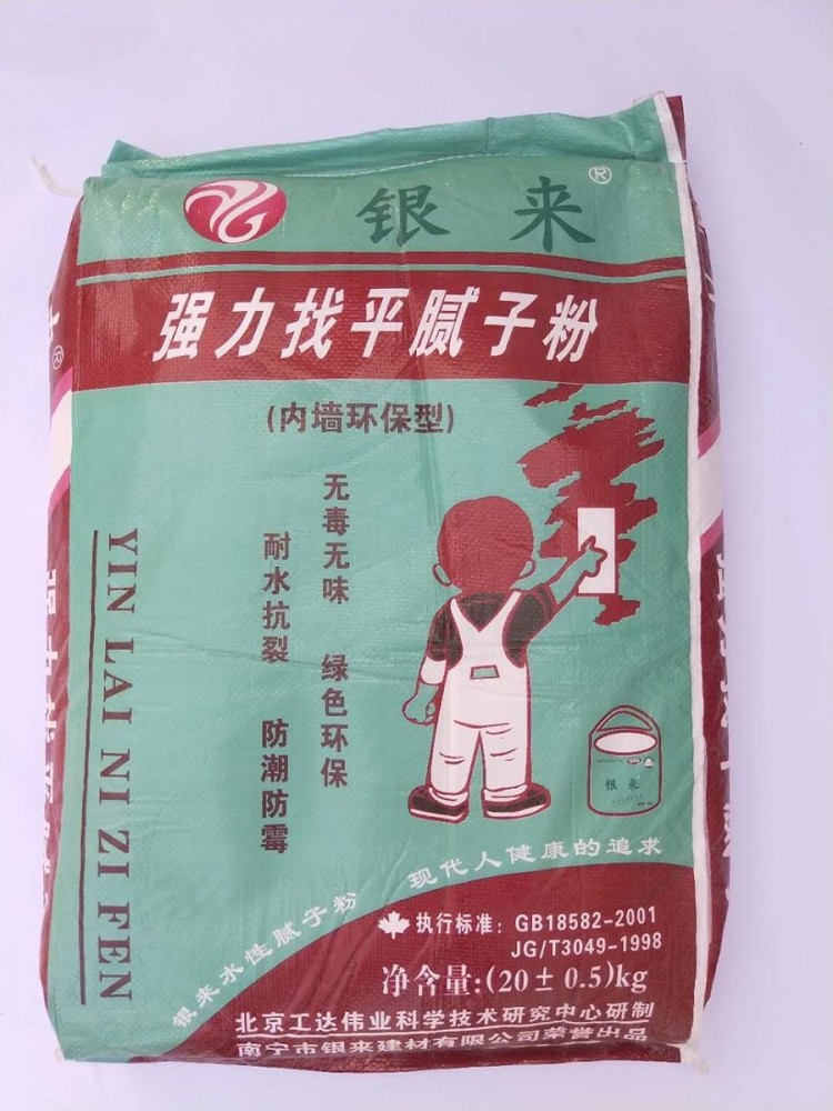 內(nèi)墻環(huán)保型膩?zhàn)?></p><p>產(chǎn)品介紹：</p><p>內(nèi)墻專用環(huán)保膩?zhàn)臃鄄捎脙?yōu)質(zhì)原材料，科學(xué)的配比，有效降低成本，在考慮施工性能的同時(shí)著重考慮到其經(jīng)濟(jì)性功能，具有打底和罩面的雙重功效，一品雙效、易于施工、易打磨、健康環(huán)保、是一款經(jīng)濟(jì)實(shí)惠的大眾產(chǎn)品。</p><p><br></p><p>施工指引： </p><p>1. 基面要求：基面需相對(duì)平整、穩(wěn)固、清潔、無空鼓、浮塵、油脂。</p><p>2. 攪拌：水的加入量以施工稠度為準(zhǔn)，攪拌均勻，靜置5分鐘后進(jìn)行二次攪拌效果更佳，不可以加入其它材料混合使用。</p><p>3. 批刮找平：膩?zhàn)诱移綉?yīng)在半干狀態(tài)下（用手輕壓不變形）完成，固化后可用細(xì)砂紙找平。批刮膩?zhàn)雍穸燃s1mm，超過應(yīng)分次批刮，兩次施工間隔時(shí)間4~6小時(shí)。</p><p>4. 施工溫度：施工環(huán)境溫度5~35℃，空氣相對(duì)濕度≤85%。</p><p><br></p><p>儲(chǔ)存和運(yùn)輸:</p><p>存放于陰涼干燥處，保質(zhì)期12個(gè)月（如超過保質(zhì)期后無結(jié)塊，可繼續(xù)使用）。產(chǎn)品無毒不燃，儲(chǔ)存運(yùn)輸可以按《非危險(xiǎn)品規(guī)則》辦理。</p><p><br></p><p>注意事項(xiàng)：</p><p>1. 正確處理基面表面對(duì)獲得最佳批刮效果尤為重要，舊墻翻新應(yīng)先涂刷一兩遍墻固，待界面干后（4個(gè)小時(shí)左右）便可刮膩?zhàn)印?/p><p>2. 新抹灰的墻面應(yīng)養(yǎng)護(hù)兩周后才能批刮膩?zhàn)印?/p><p>3. 膩?zhàn)优魏穸瘸^1mm應(yīng)分次批刮，一次批刮過厚容易出現(xiàn)干縮開裂。</p><p>4. 控制打磨時(shí)間，否則很難打磨。打磨后澆水（宜早晚）養(yǎng)護(hù)2~3天，膩?zhàn)颖砻婵色@得更佳硬度效果。</p><p>5. 待膩?zhàn)油耆稍锖蠓娇赏克⑼苛稀?/p><p>6. 本產(chǎn)品呈堿性，在施工過程中皮膚接觸或入眼會(huì)有刺激性，請(qǐng)及時(shí)用清水沖洗，如有不適，請(qǐng)及時(shí)就診。</p><p>?<br></p>							</div>
						</div>
										<div   id=