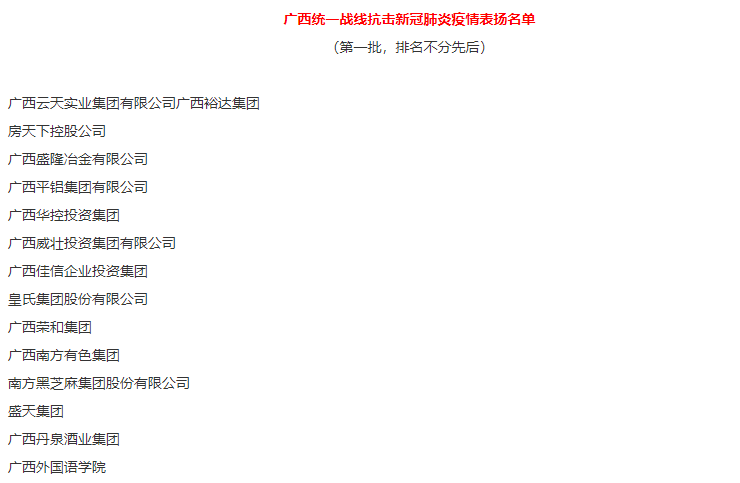 自治区党委统战部表扬447个抗疫先进单位（个人）！