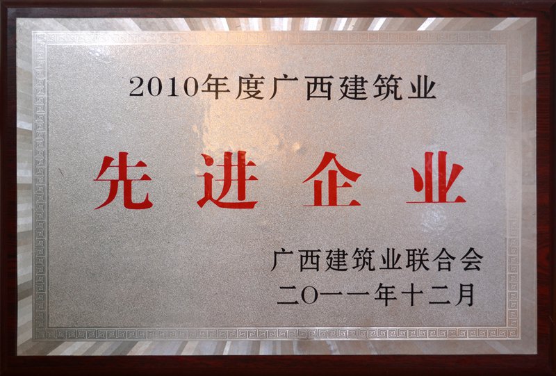 2010年度广西建筑业先进企业