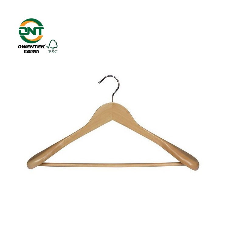 Luxury Wide Shoulder Hanger Stand For Overcoat Wooden Craft Clothes Hanger for H