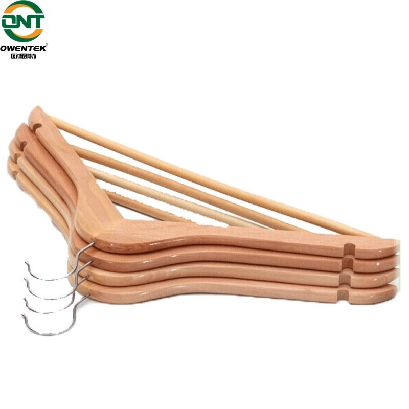 A Grade Ordinary Wooden Suit Hanger Wood Material For Hotel/Supermarket