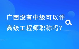 廣西沒有中級(jí)評(píng)高級(jí)工程師職稱,