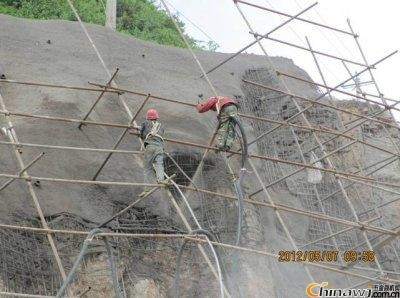 噴射混凝土加固工程現場