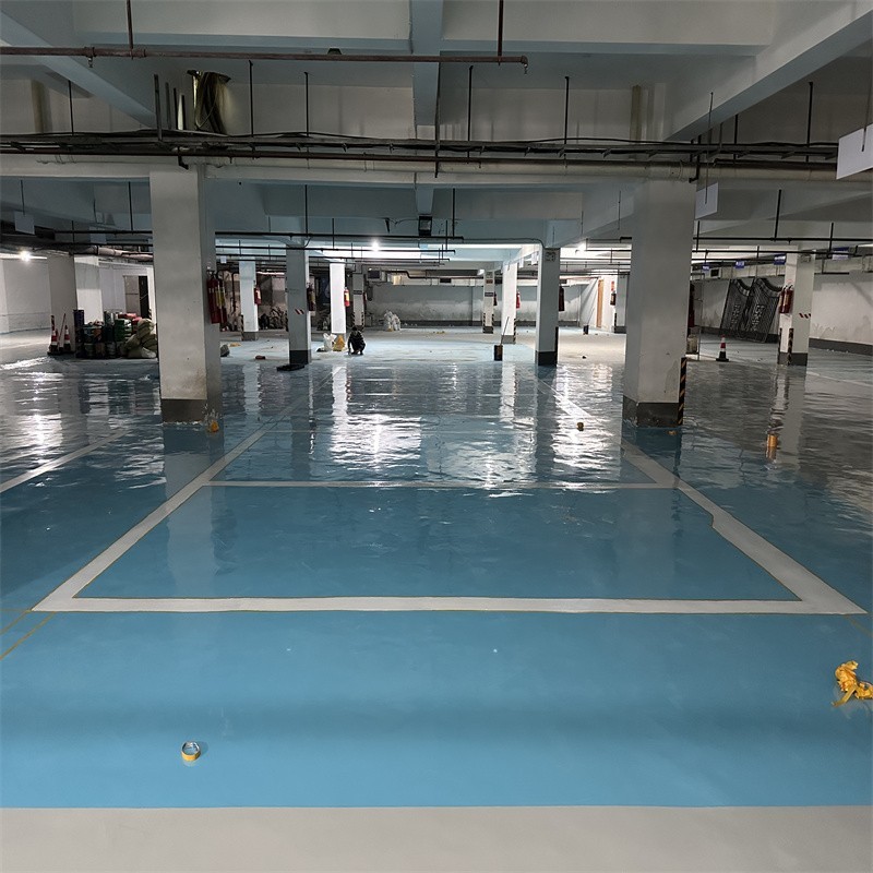梧州南宁部队停车场水性环氧地坪漆旧改工程
