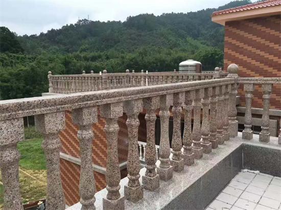 天台花岗岩栏杆施工效果
