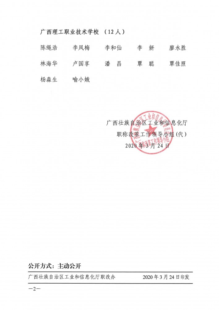 （中等职业学校教师系列）桂工信职改〔2020〕8号+关于雷抗等13名同志取得2019年度中等职业学校教师系列副高级专业技术资格的通知_页面_2